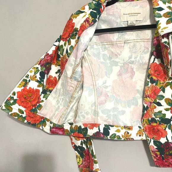 NEW Anthropologie Pilcro Floral Printed Moto Jacket Small - Picture 15 of 16